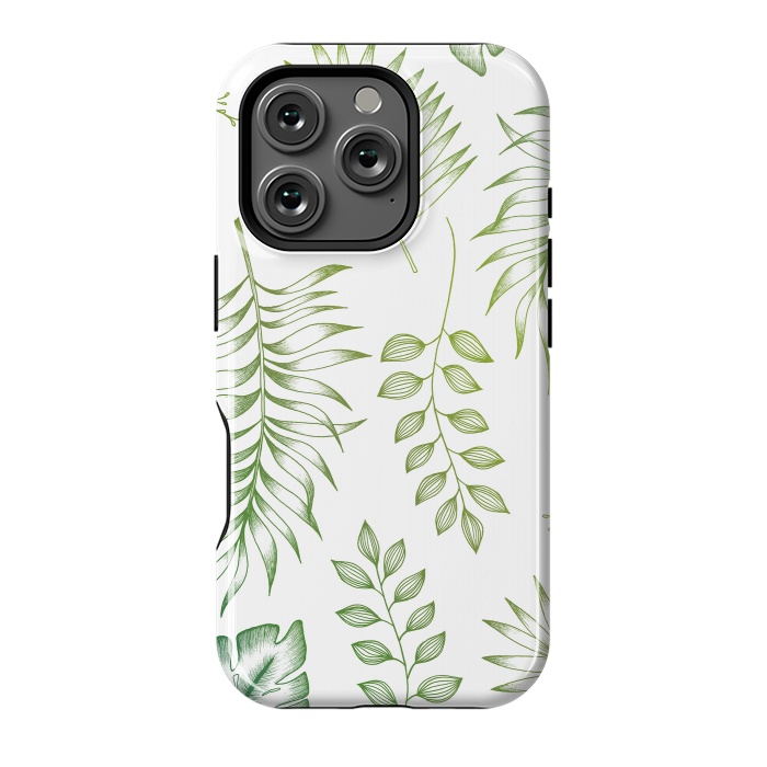 iPhone 16 Pro StrongFit Tropical Leaves by Barlena