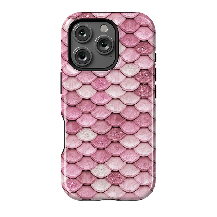 iPhone 16 Pro StrongFit Pink Glitter Mermaid Scales by  Utart