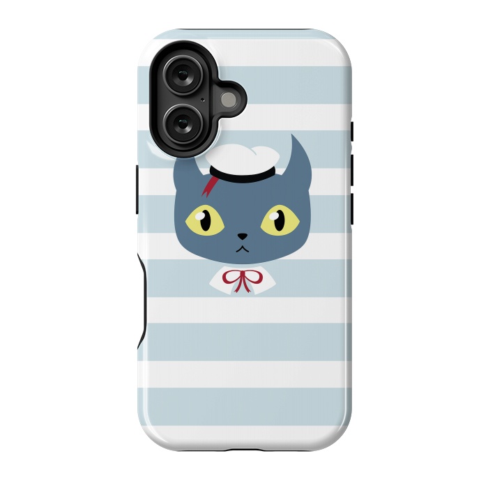 iPhone 16 StrongFit Sailor cat by Laura Nagel