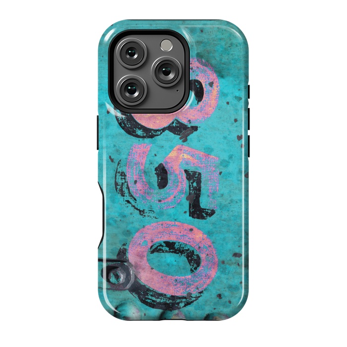 iPhone 16 Pro StrongFit Number 850 Spray Paint Grunge by Andrea Haase