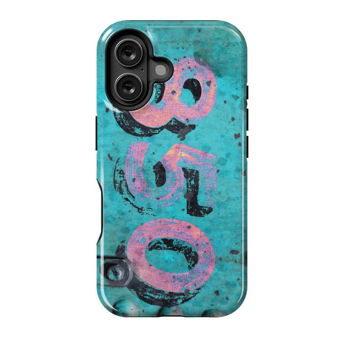 iPhone 16 StrongFit Number 850 Spray Paint Grunge by Andrea Haase