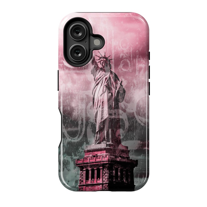 iPhone 16 StrongFit Statue Of Liberty Mixed Media Art by Andrea Haase