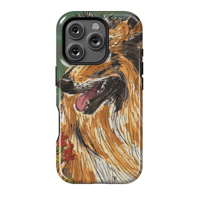 iPhone 16 Pro StrongFit Rough Collie (Summer) by Lotti Brown