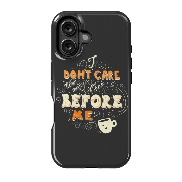 iPhone 16 StrongFit Coffee typography funny design by Jelena Obradovic