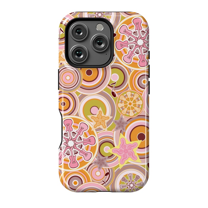 iPhone 16 Pro StrongFit Glam Boho Rock in Pink and Orange by Paula Ohreen