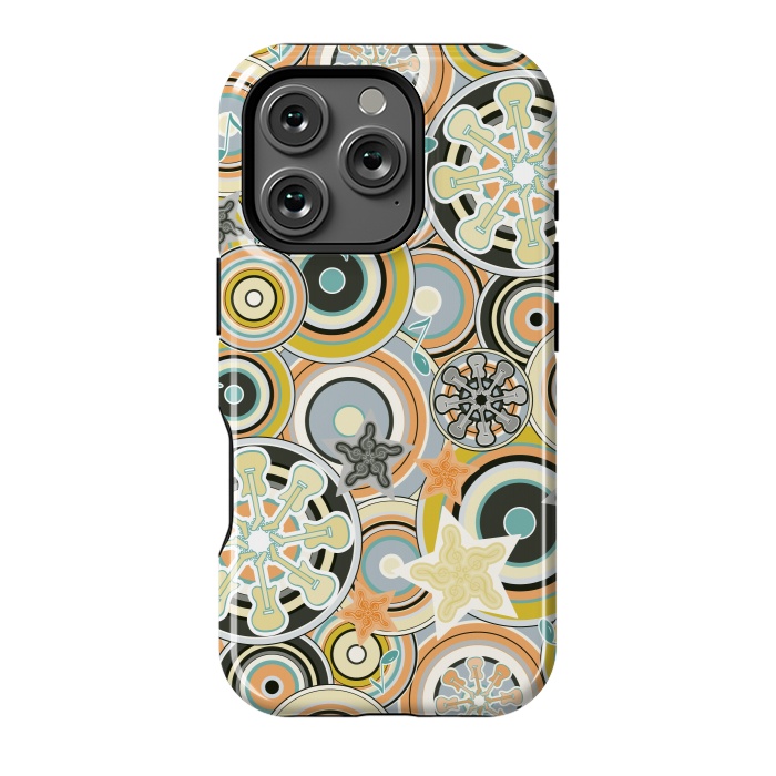 iPhone 16 Pro StrongFit Glam Boho Rock in Navy and Green by Paula Ohreen