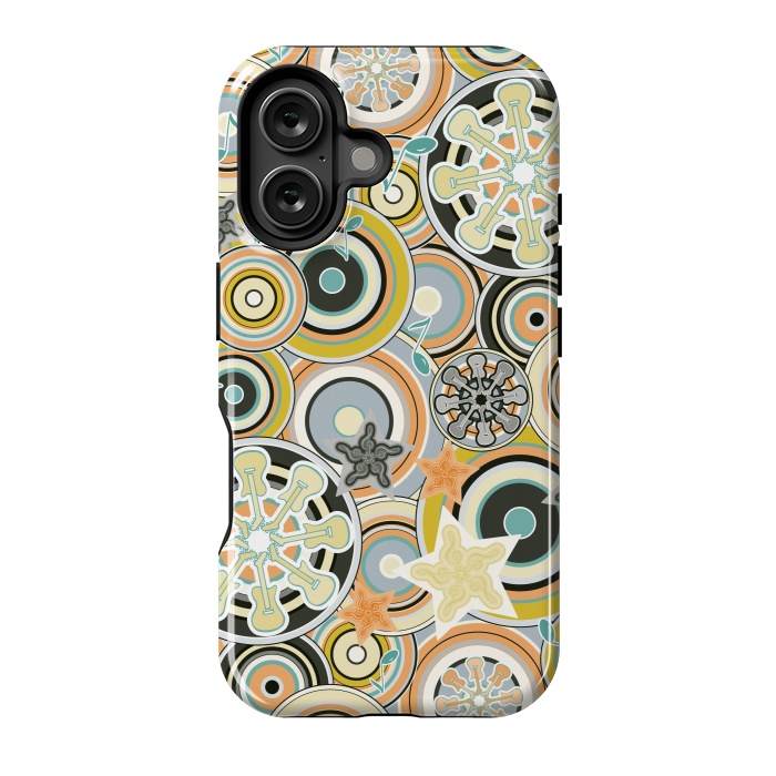 iPhone 16 StrongFit Glam Boho Rock in Navy and Green by Paula Ohreen