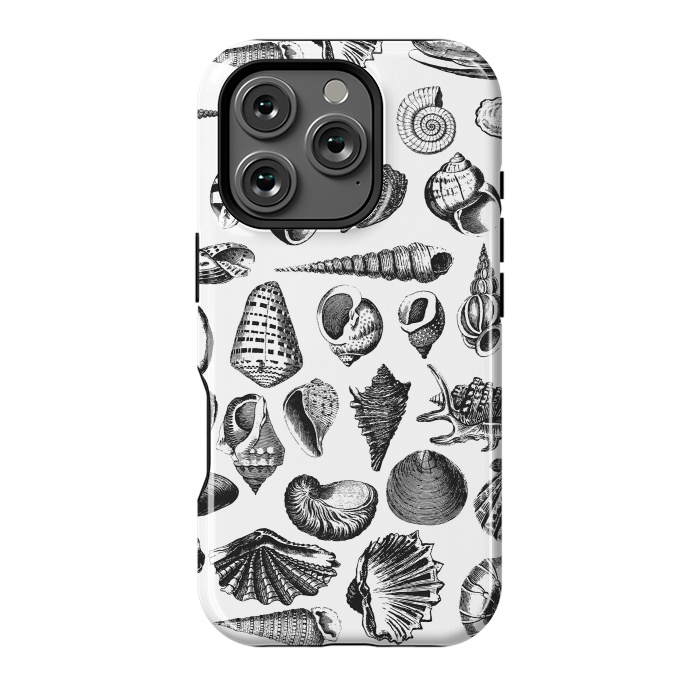 iPhone 16 Pro StrongFit Vintage Seashell Collection Black And White by Andrea Haase