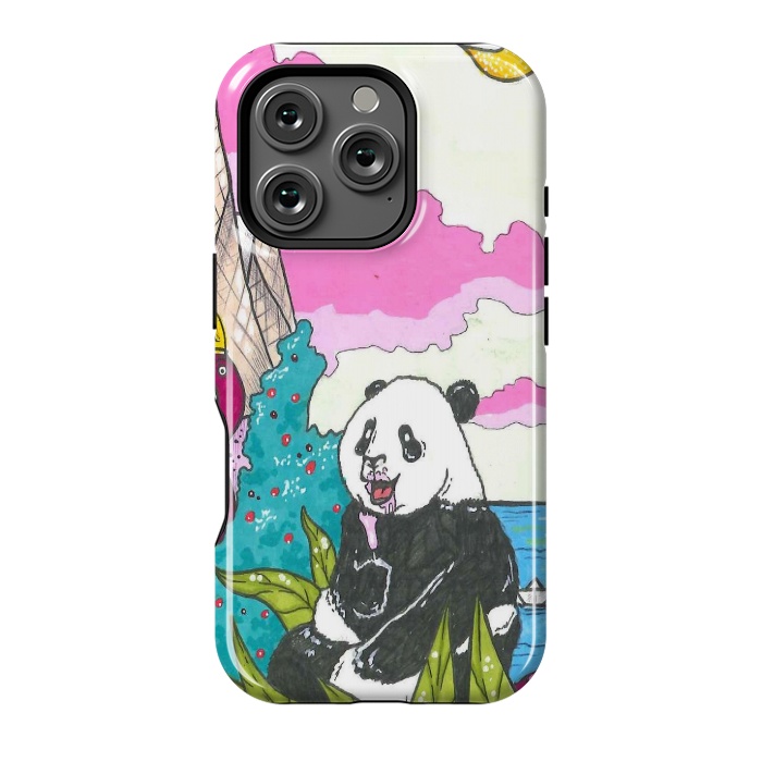 iPhone 16 Pro StrongFit sugar panda by Varo Lojo