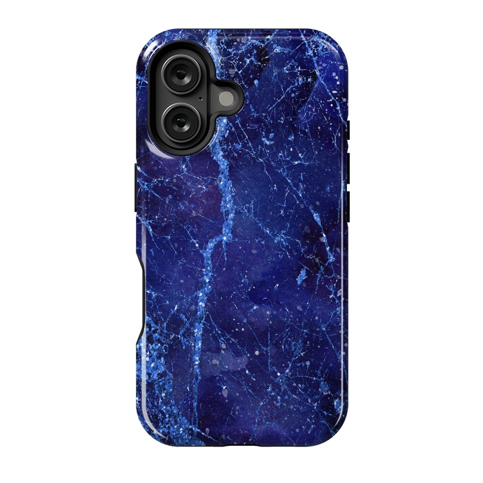 iPhone 16 StrongFit Blue Marbled Glitter 2 by Andrea Haase