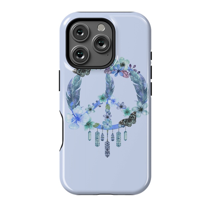 iPhone 16 Pro StrongFit Blue Peace Dreamcatcher by Andrea Haase