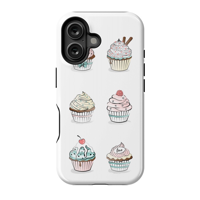 iPhone 16 StrongFit Sweet Cupcakes by Martina