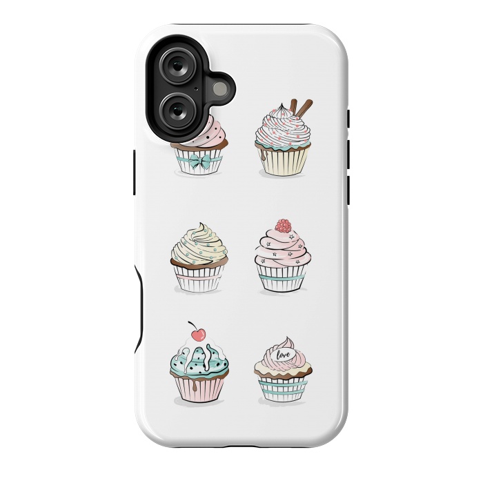 iPhone 16 Plus StrongFit Sweet Cupcakes by Martina