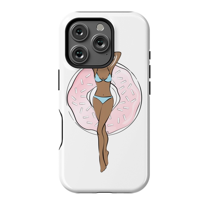 iPhone 16 Pro StrongFit Summer time relax Dark skin by Martina