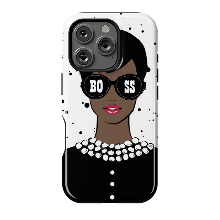 iPhone 16 Pro StrongFit Lady Boss Dark Skin by Martina