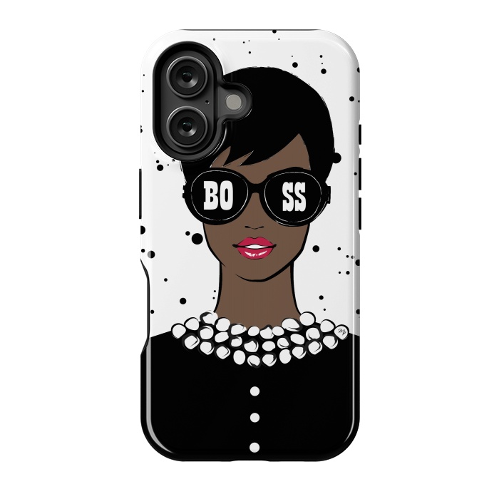 iPhone 16 StrongFit Lady Boss Dark Skin by Martina