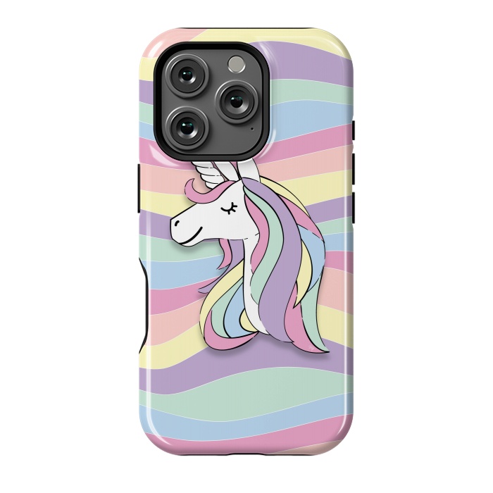 iPhone 16 Pro StrongFit Cute Rainbow Unicorn by Martina