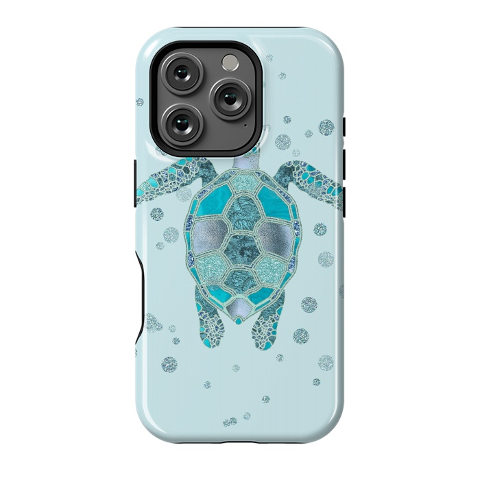 iPhone 16 Pro StrongFit Underwater Glamour Turtle by Andrea Haase