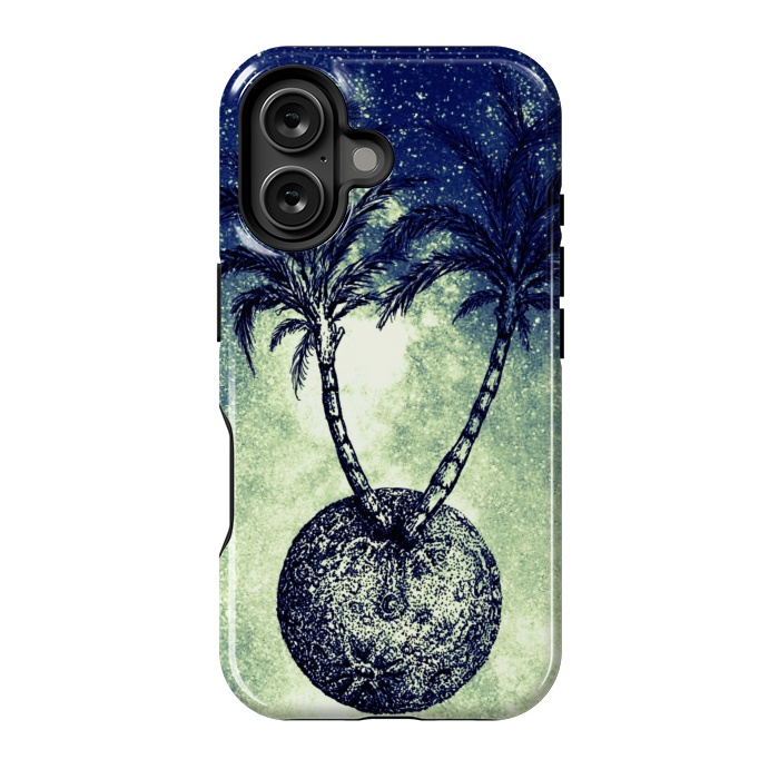 iPhone 16 StrongFit Paradise is on the Moon by Gringoface Designs