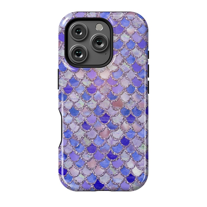 iPhone 16 Pro StrongFit Purple hand drawn mermaid scales by  Utart