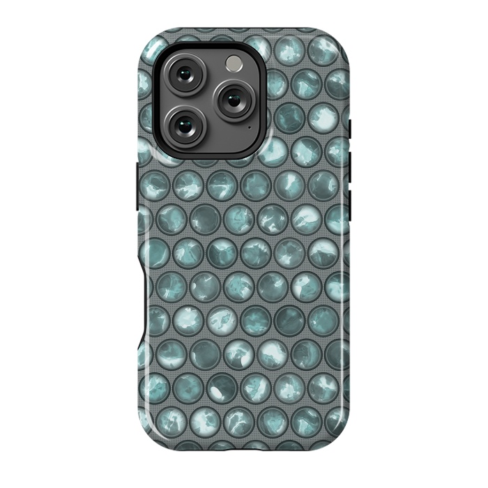 iPhone 16 Pro StrongFit Green Glass Bead Pattern by Andrea Haase