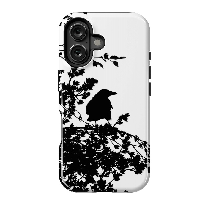 iPhone 16 StrongFit Black And White Bird by Andrea Haase