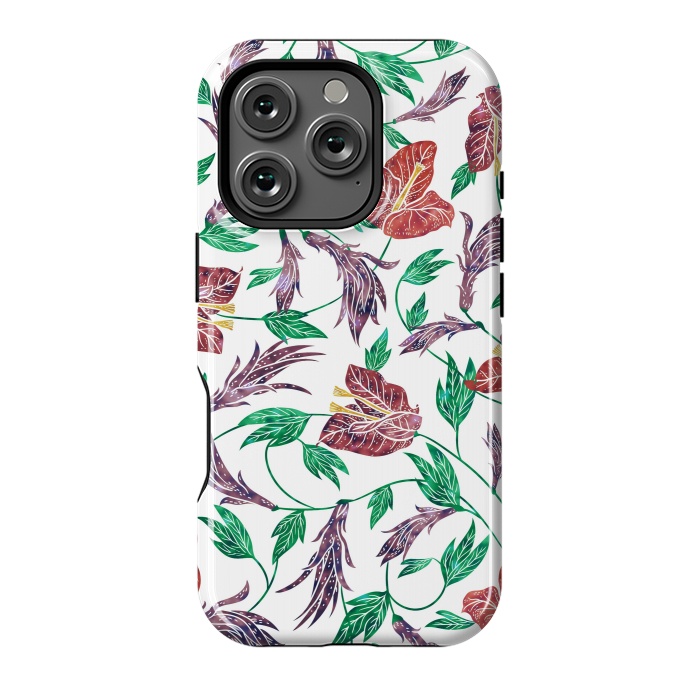 iPhone 16 Pro StrongFit Tropical Flowers Pattern by Dushan Medich