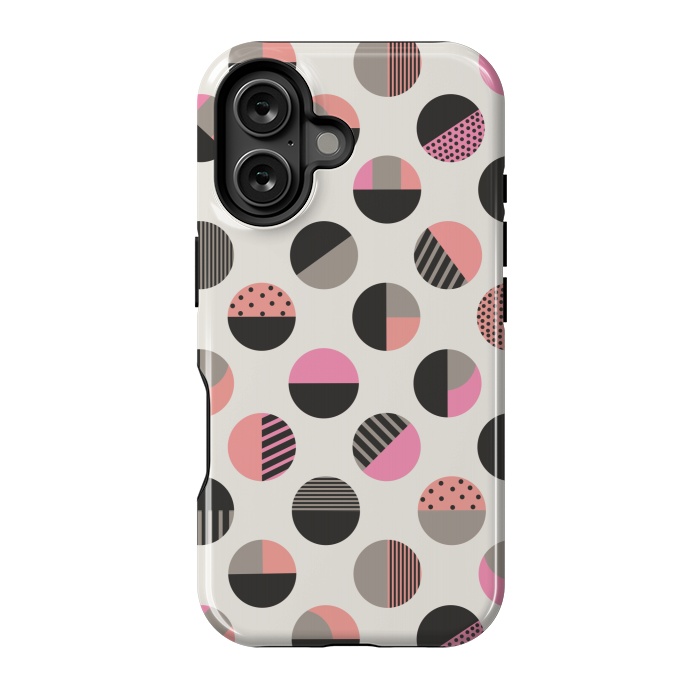 iPhone 16 StrongFit Circles of geometric patterns by Mmartabc