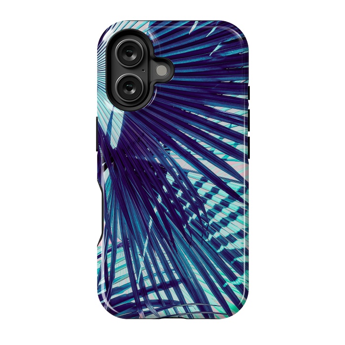 iPhone 16 StrongFit Palm leaf on the beach by Mmartabc