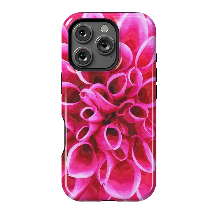 iPhone 16 Pro StrongFit Dahlia Macro Illustration by Alemi