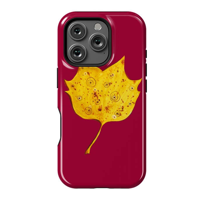 iPhone 16 Pro StrongFit Fancy Yellow Autumn Leaf by Boriana Giormova