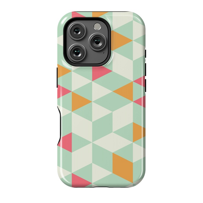 iPhone 16 Pro StrongFit Geometric Mint Pattern 014 by Jelena Obradovic