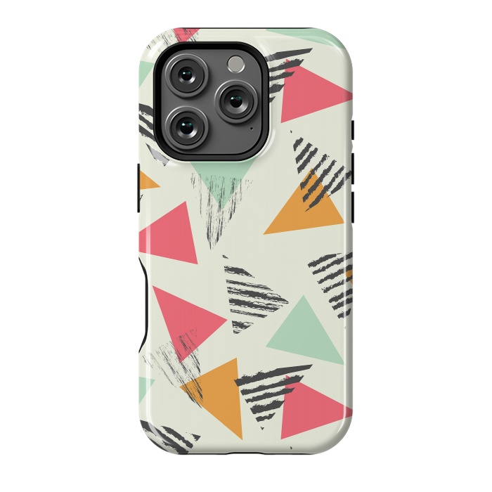 iPhone 16 Pro StrongFit Geometric Triangle Pattern 015 by Jelena Obradovic