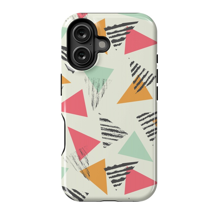 iPhone 16 StrongFit Geometric Triangle Pattern 015 by Jelena Obradovic