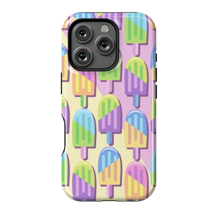 iPhone 16 Pro StrongFit Ice Lollipops Popsicles Summer Punchy Pastels Colors by BluedarkArt