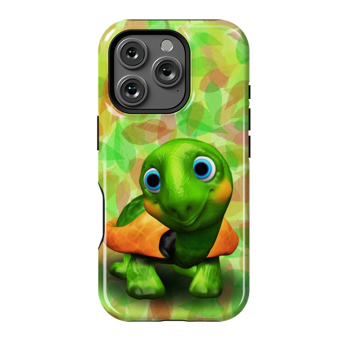 iPhone 16 Pro StrongFit Green Turtle Baby 3D by BluedarkArt