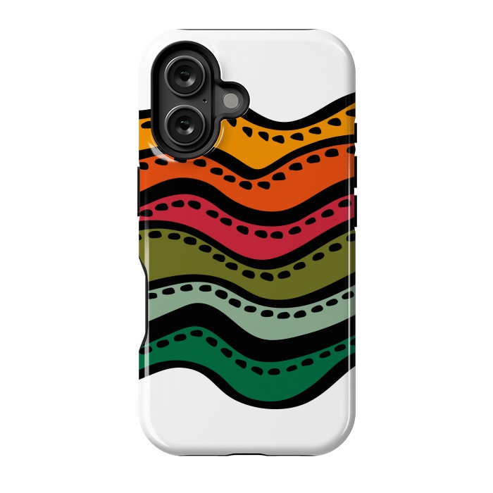 iPhone 16 StrongFit Color Waves by Majoih