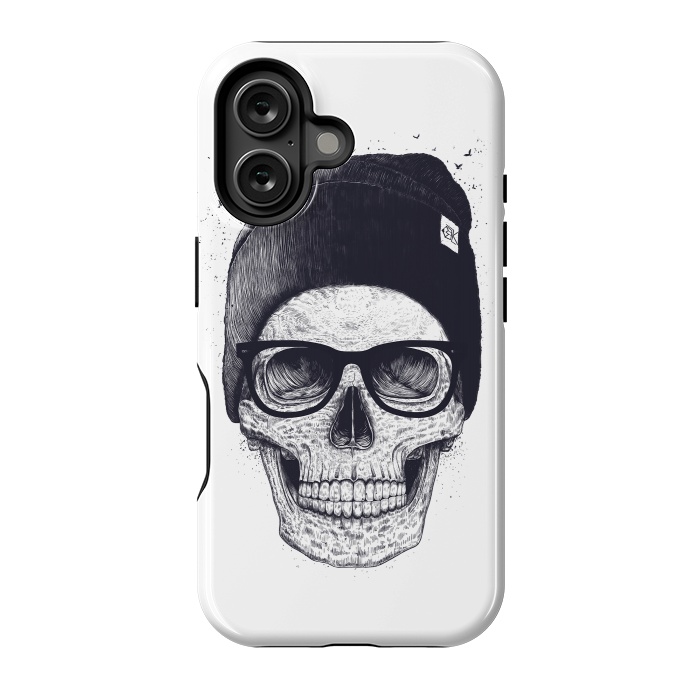 iPhone 16 StrongFit Black skull in hat by kodamorkovkart