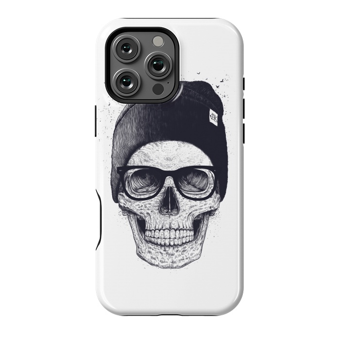 iPhone 16 Pro Max StrongFit Black skull in hat by kodamorkovkart