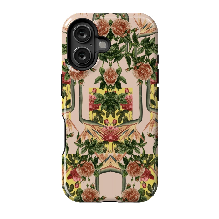 iPhone 16 StrongFit Retro Jungle Rose by Zala Farah