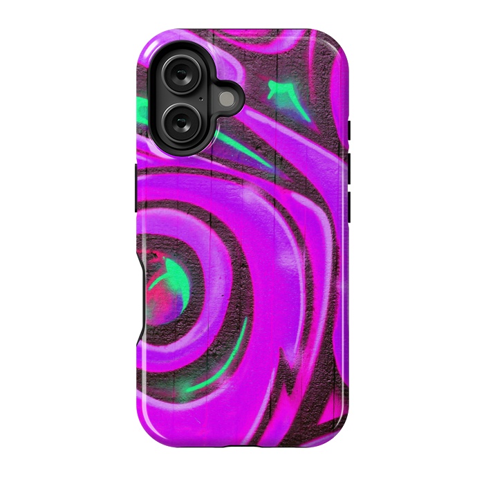 iPhone 16 StrongFit Pink Graffiti by Andrea Haase