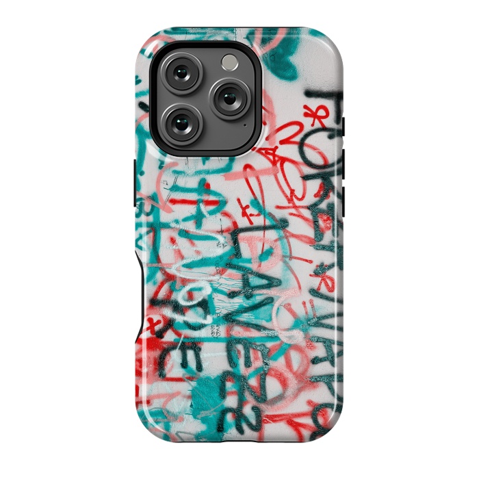 iPhone 16 Pro StrongFit Graffiti Text by Andrea Haase