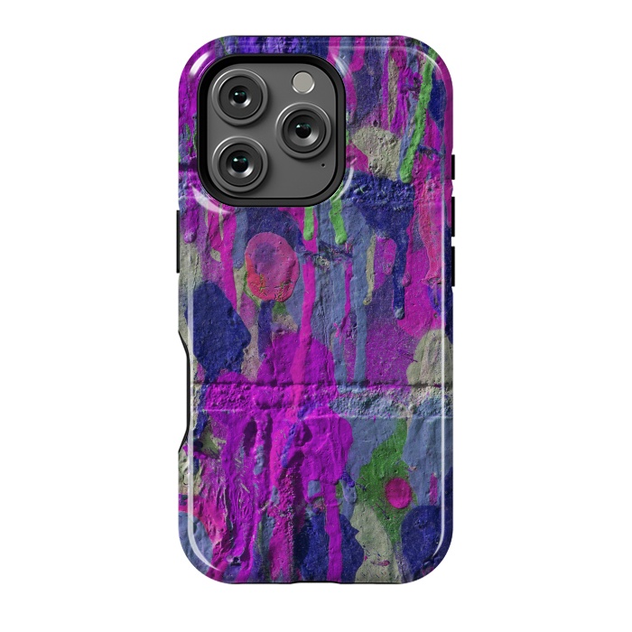 iPhone 16 Pro StrongFit Colorful Spray Paint Wall by Andrea Haase