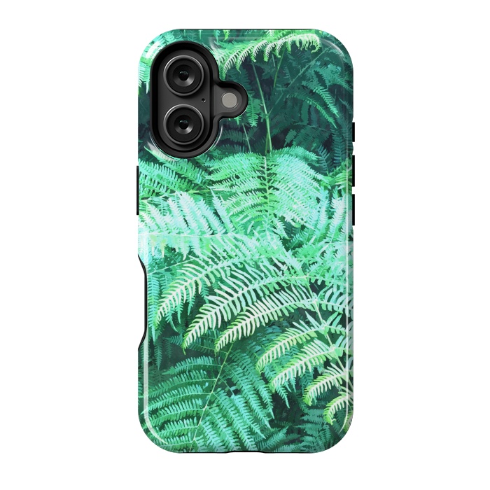 iPhone 16 StrongFit Fern Tropical Leaves by Alemi