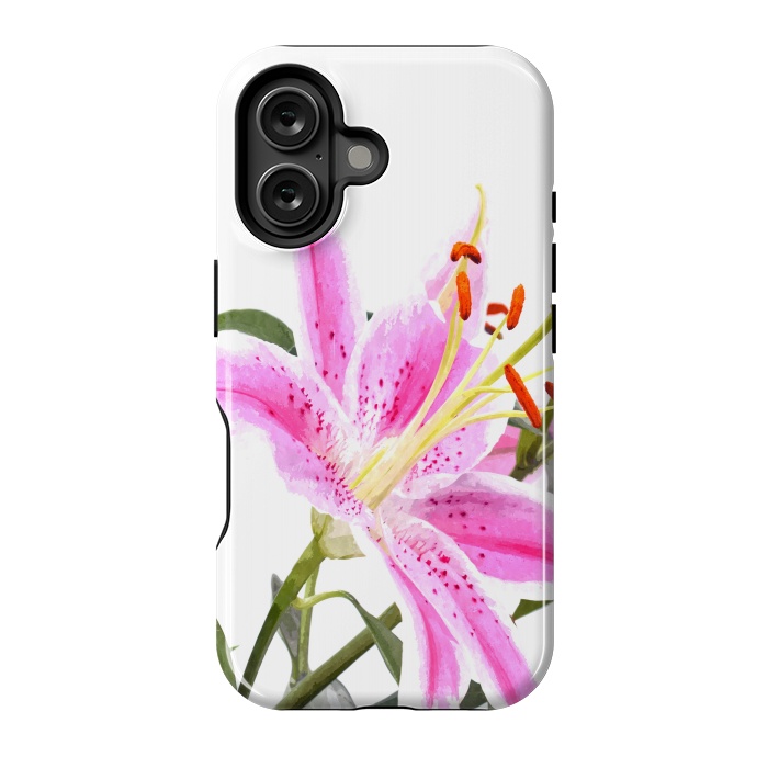 iPhone 16 StrongFit Pink Lily by Alemi