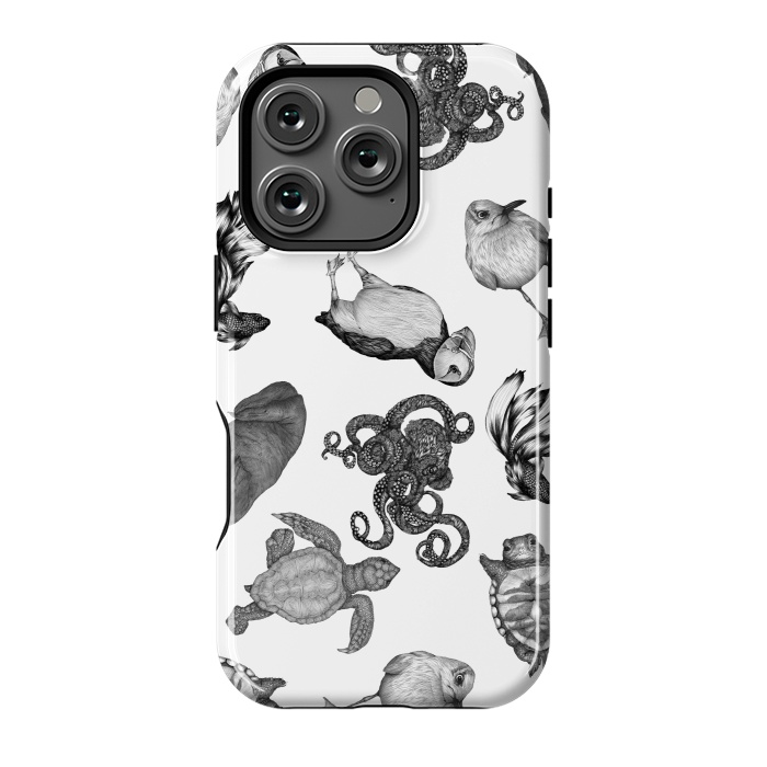 iPhone 16 Pro StrongFit Cute Sea Animals Party by ECMazur 