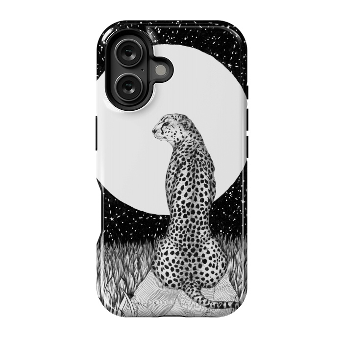 iPhone 16 StrongFit Cheetah Moon by ECMazur 