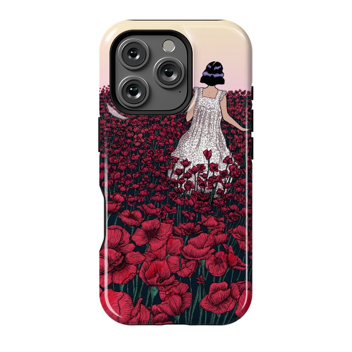 iPhone 16 Pro StrongFit Field of Poppies II by ECMazur 