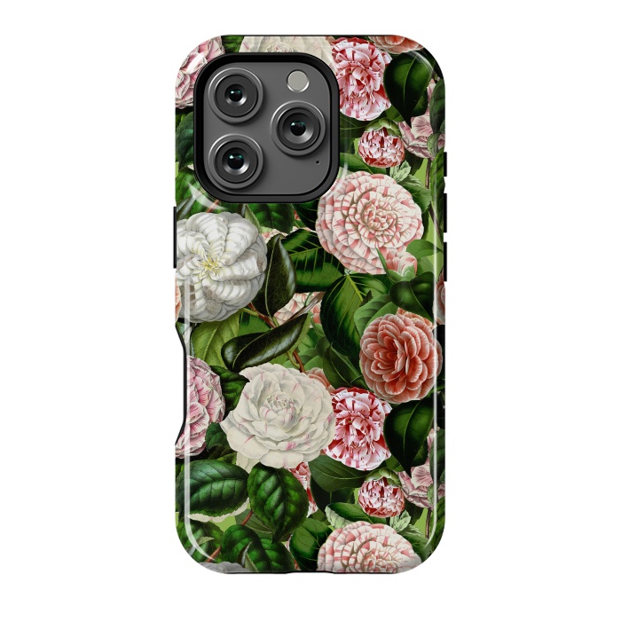 iPhone 16 Pro StrongFit Victorian Vintage Camellia Pattern by  Utart