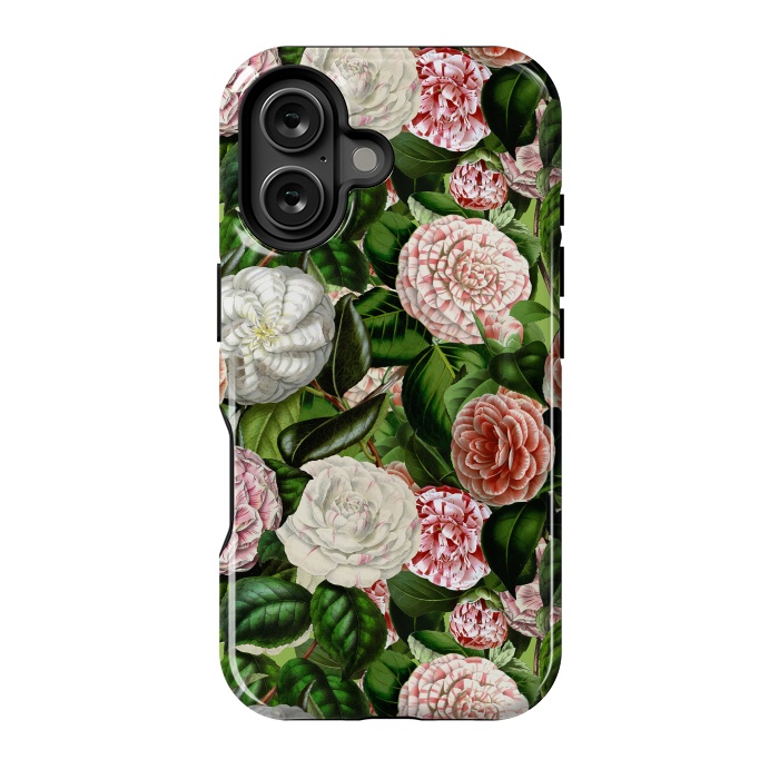 iPhone 16 StrongFit Victorian Vintage Camellia Pattern by  Utart